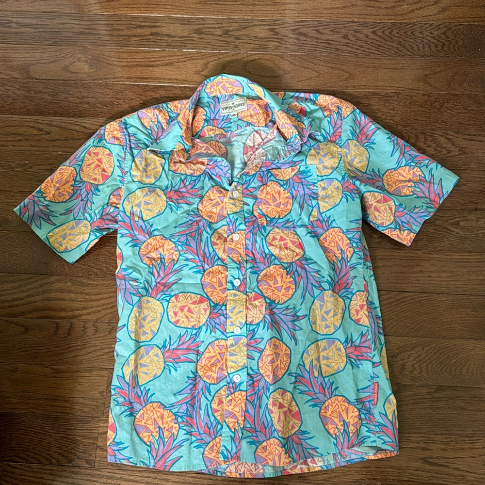 Tipsy Elves button down pineapple shirt - L